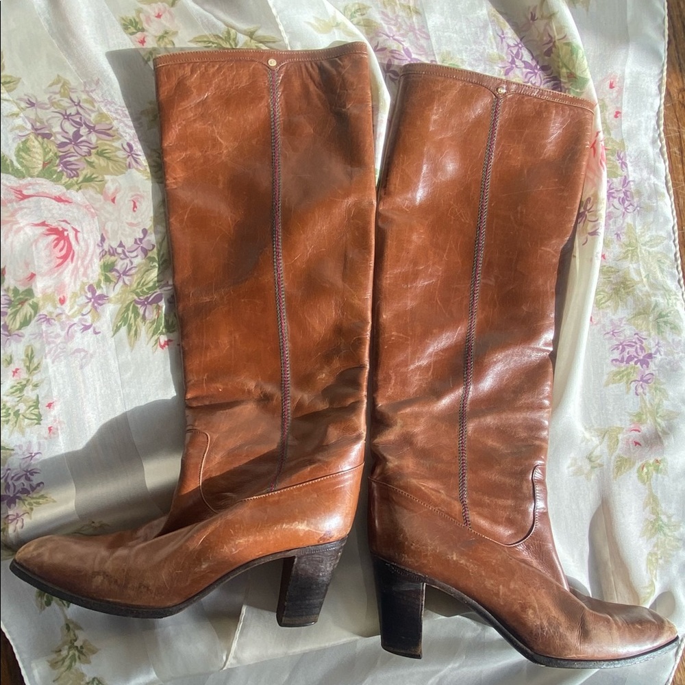 Gucci Vintage Leather Brown Boots Size 6